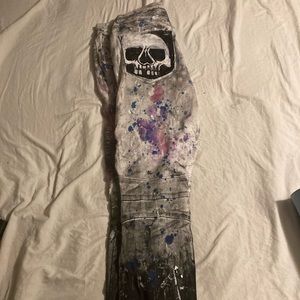 Custome one of a kind rocker jeans. Pre washed stretch material size 31/32